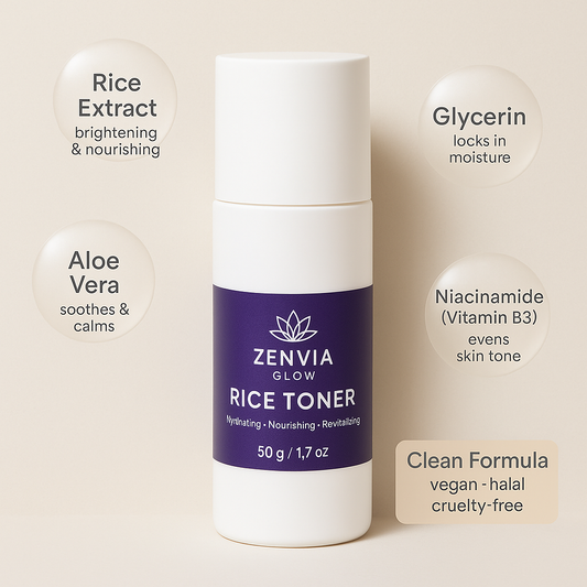 ZenviaGlow Rice Toner – Hydrating & Brightening Glow